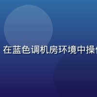王安全，网络安全工程师，在蓝色调机房环境中操作安全检测设备，神情专注